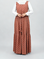 COPPER DOT PINAFORE DRESS