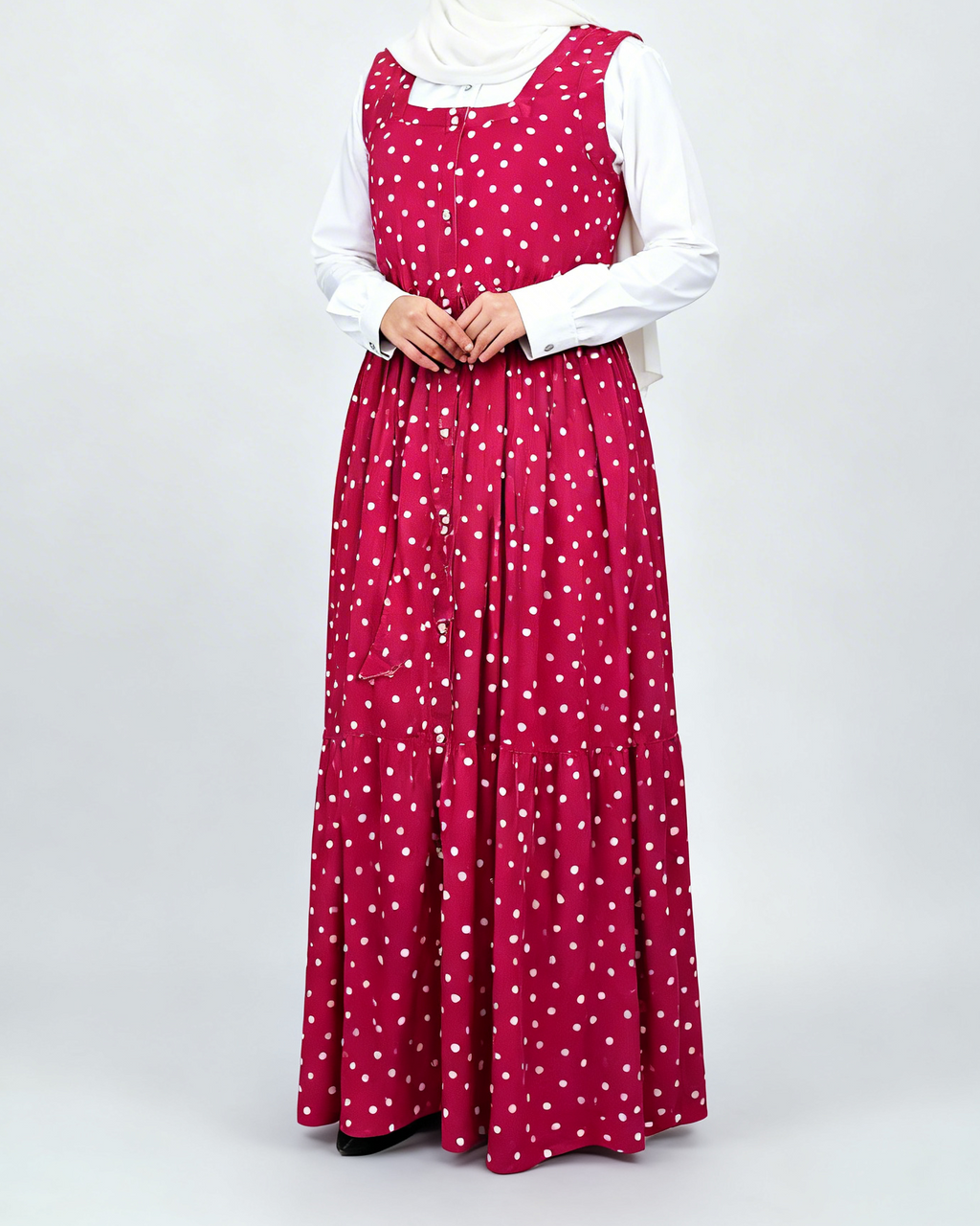 ROSE DOT PINAFORE DRESS