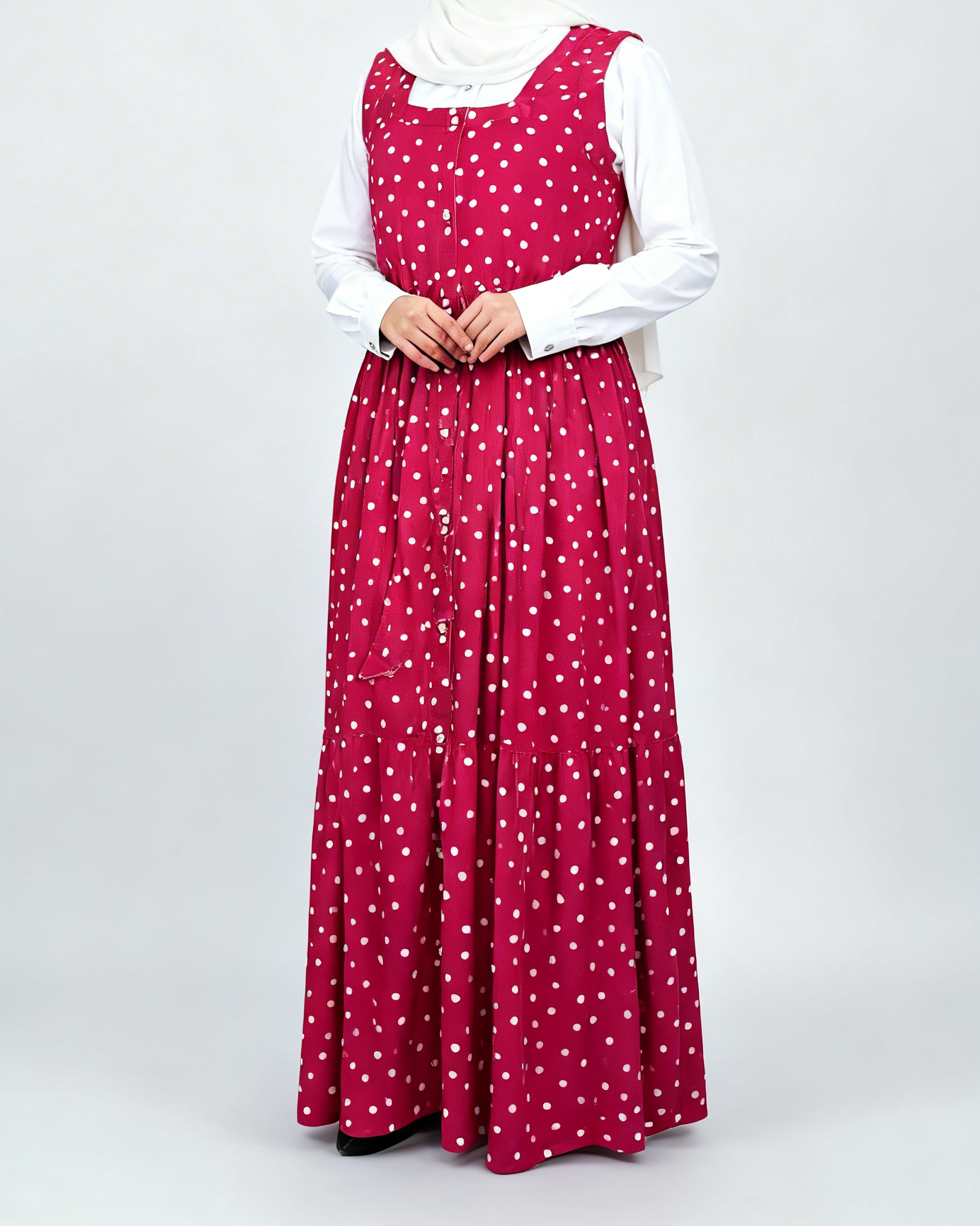 ROSE DOT PINAFORE DRESS