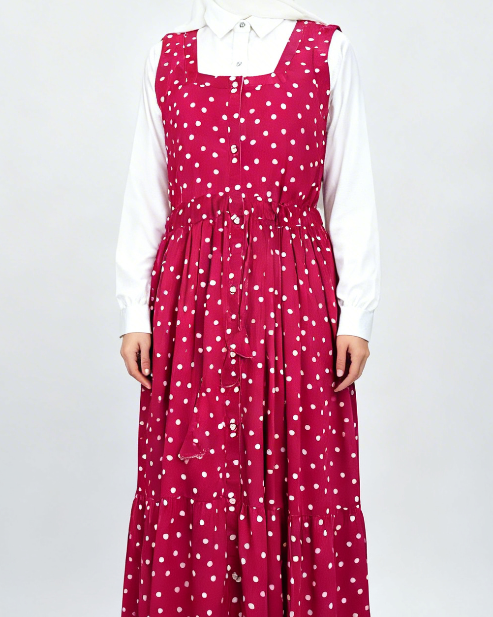 ROSE DOT PINAFORE DRESS